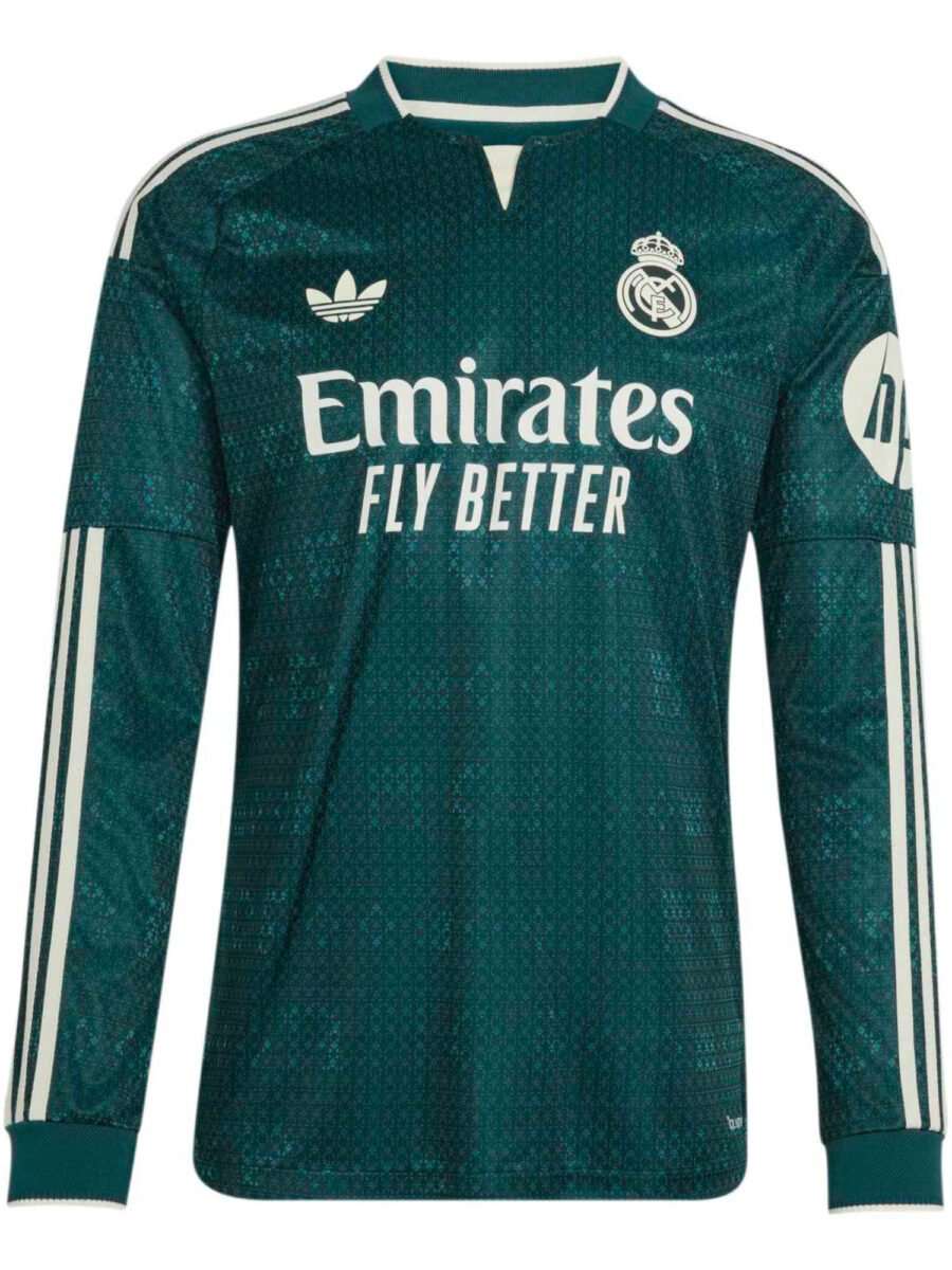 Mens Away Authentic Jersey Long Sleeve Green 26/27