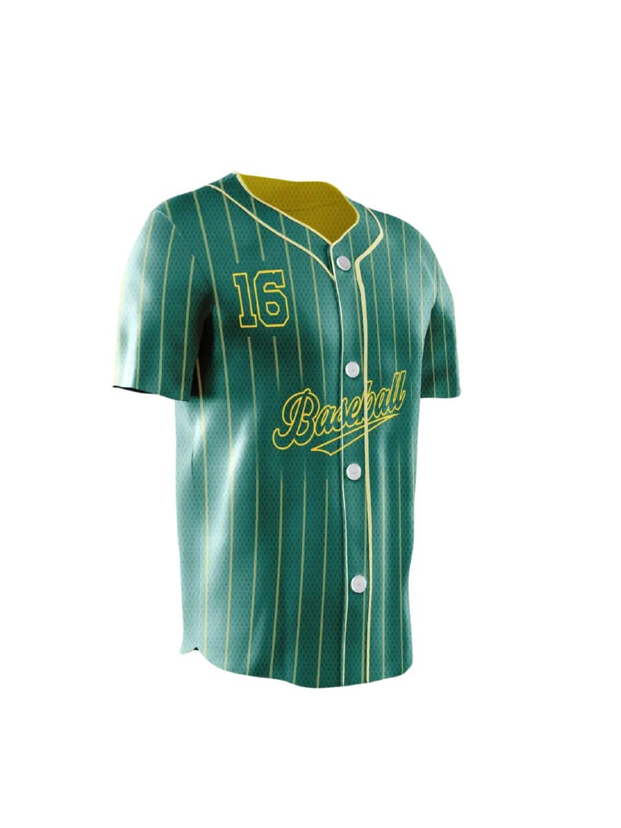 Custom Baseball Jersey — Emerald & Teal