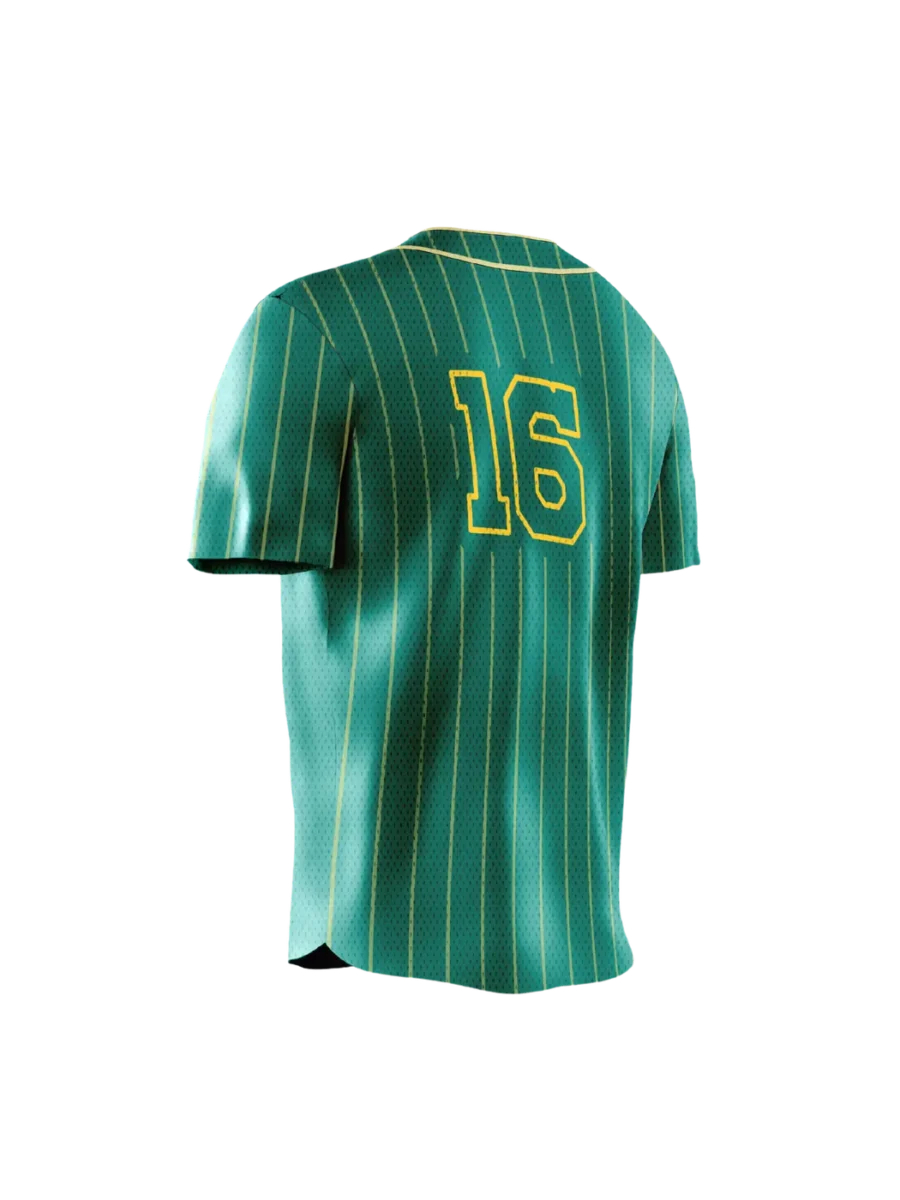 Custom Baseball Jersey — Emerald & Teal