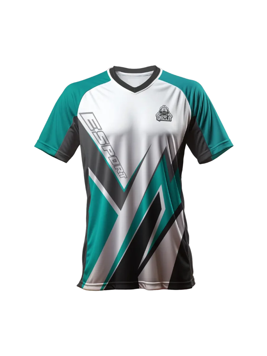 TOXICOTRIBE custom E-Sports Jersey in Teal & Grey