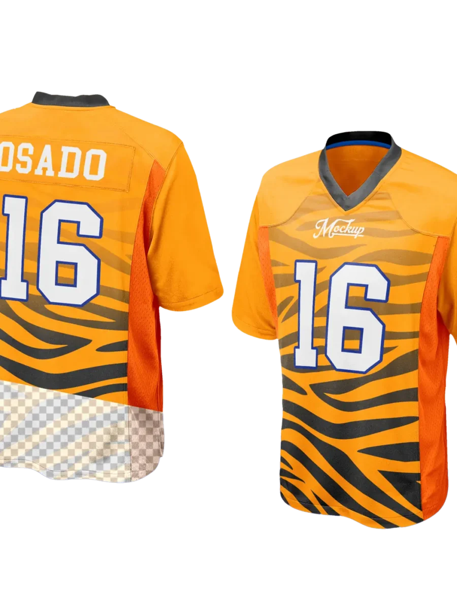 TOXICOTRIBE custom Football Jersey in Orange & Yellow