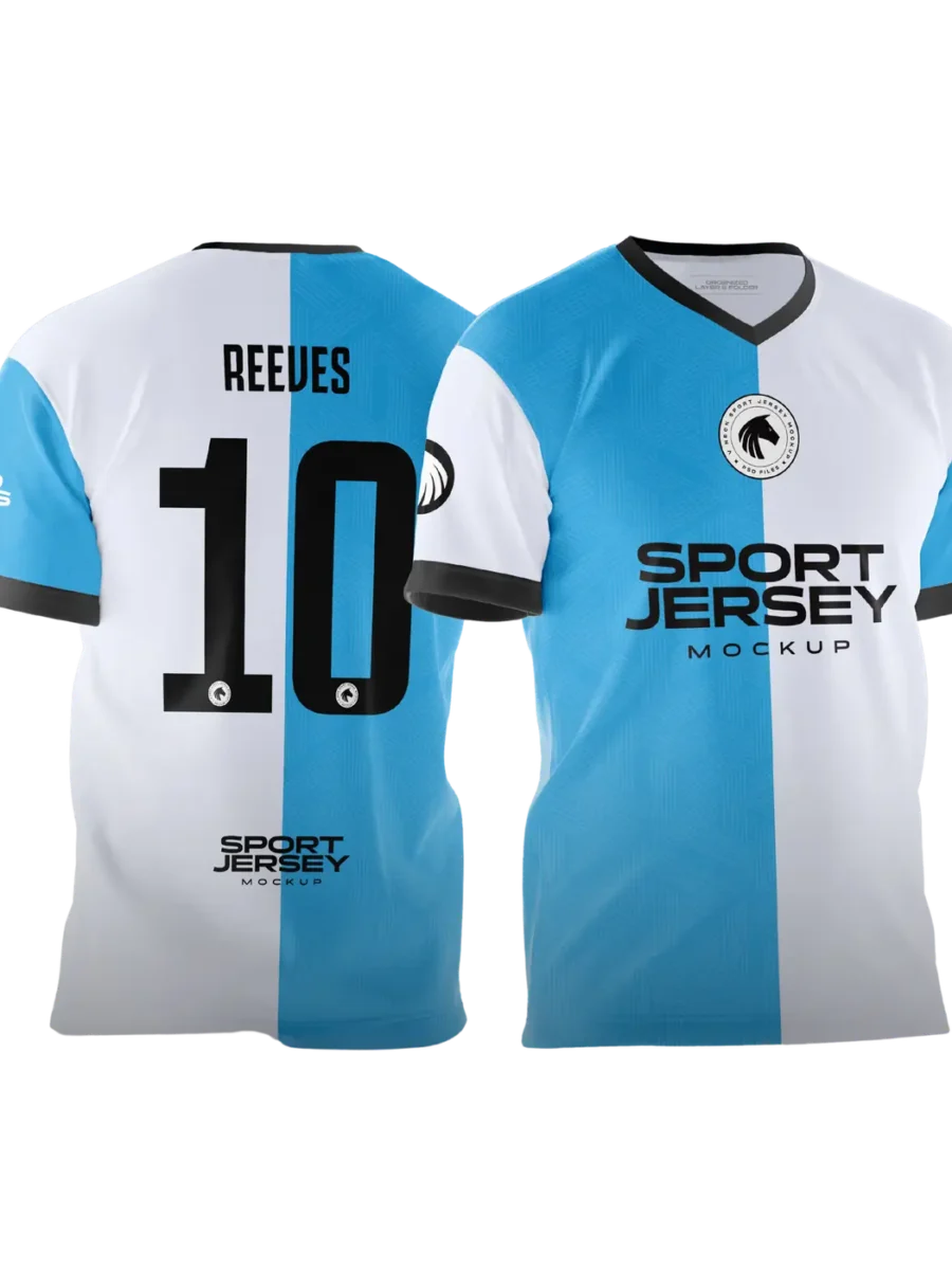 TOXICOTRIBE custom Football Jersey in Silver & Blue