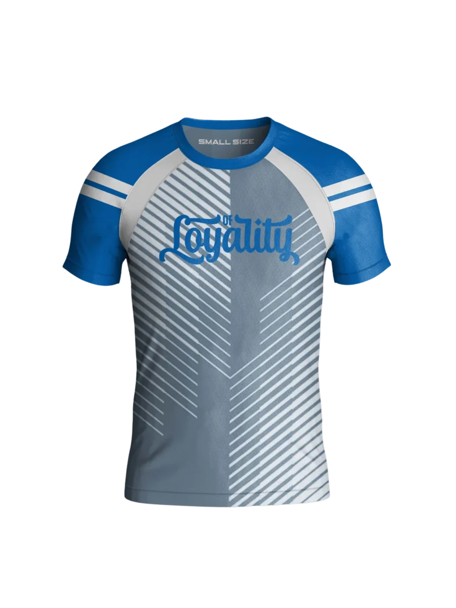 TOXICOTRIBE custom Gym & Training Shirt in Blue & Grey