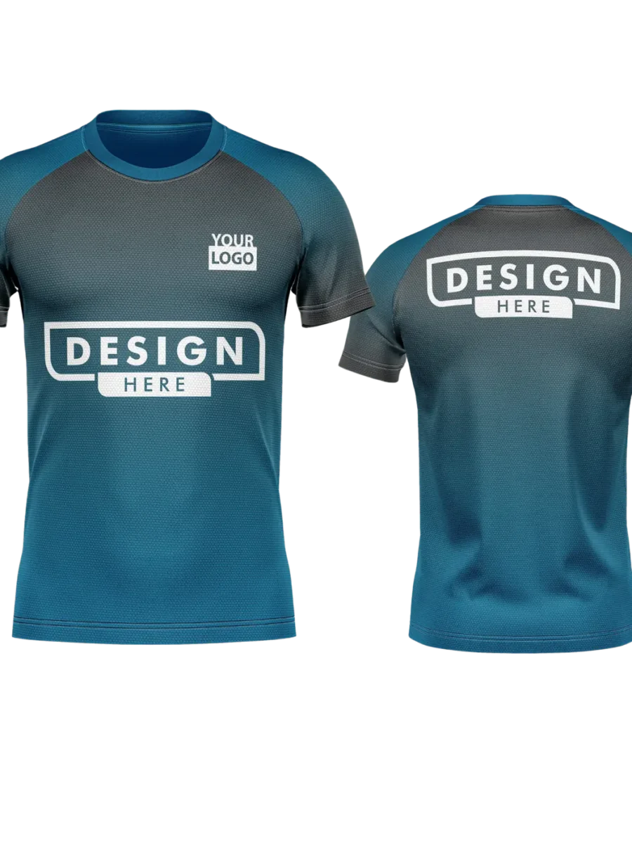 TOXICOTRIBE custom Gym & Training Shirt in Charcoal & Teal