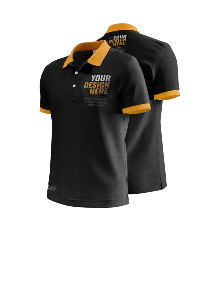 TOXICOTRIBE custom Polo Shirt in Black & Charcoal