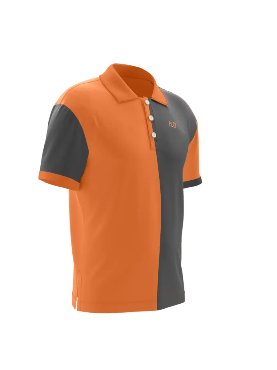 TOXICOTRIBE custom Polo Shirt in Orange & Charcoal