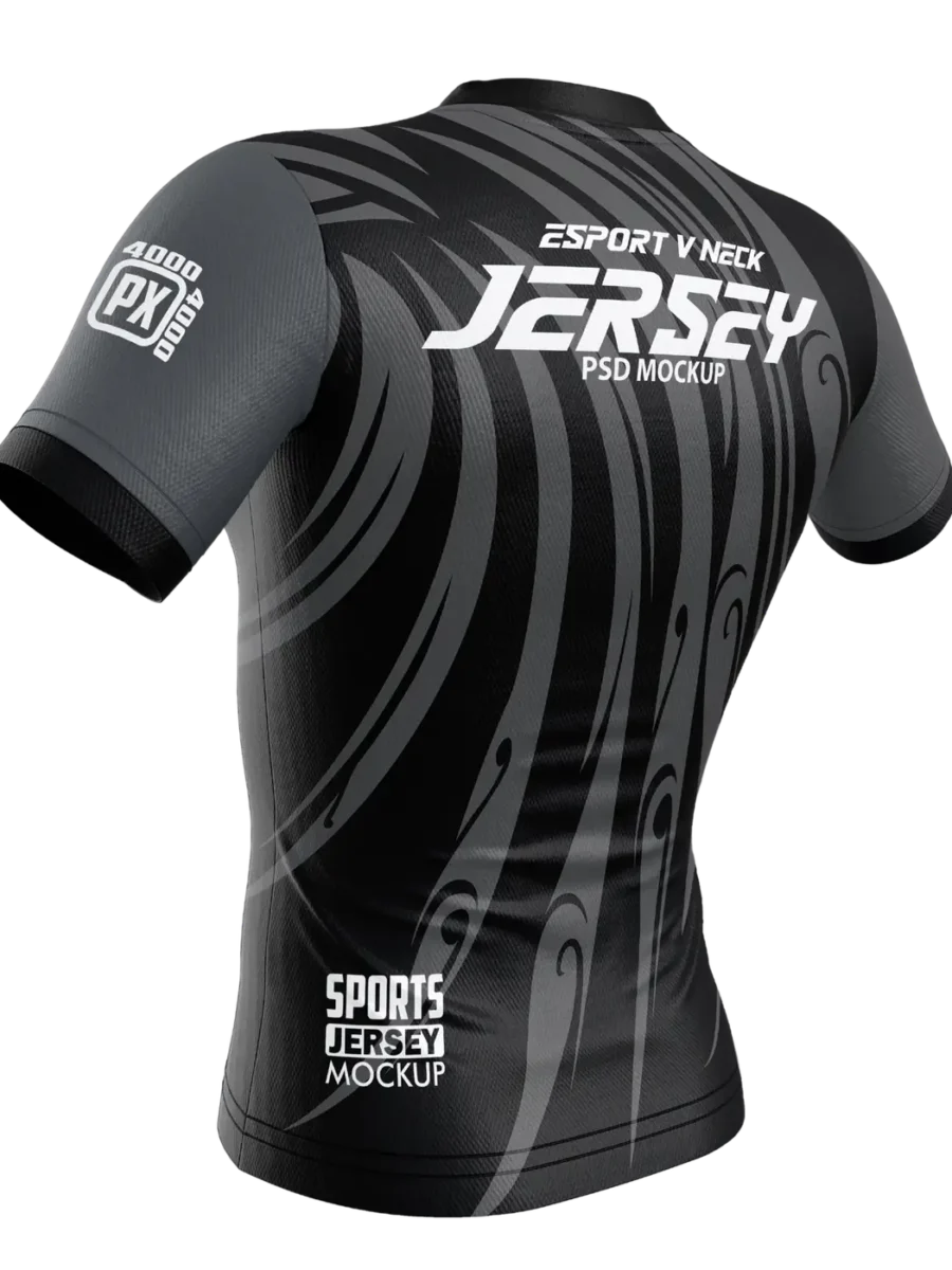 TOXICOTRIBE custom Sports Jersey in Charcoal & Black