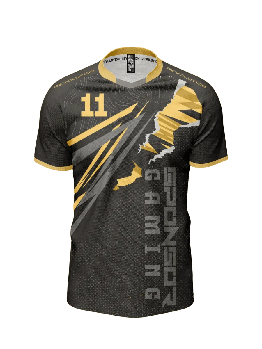 Custom Sports Jersey — Charcoal & Black