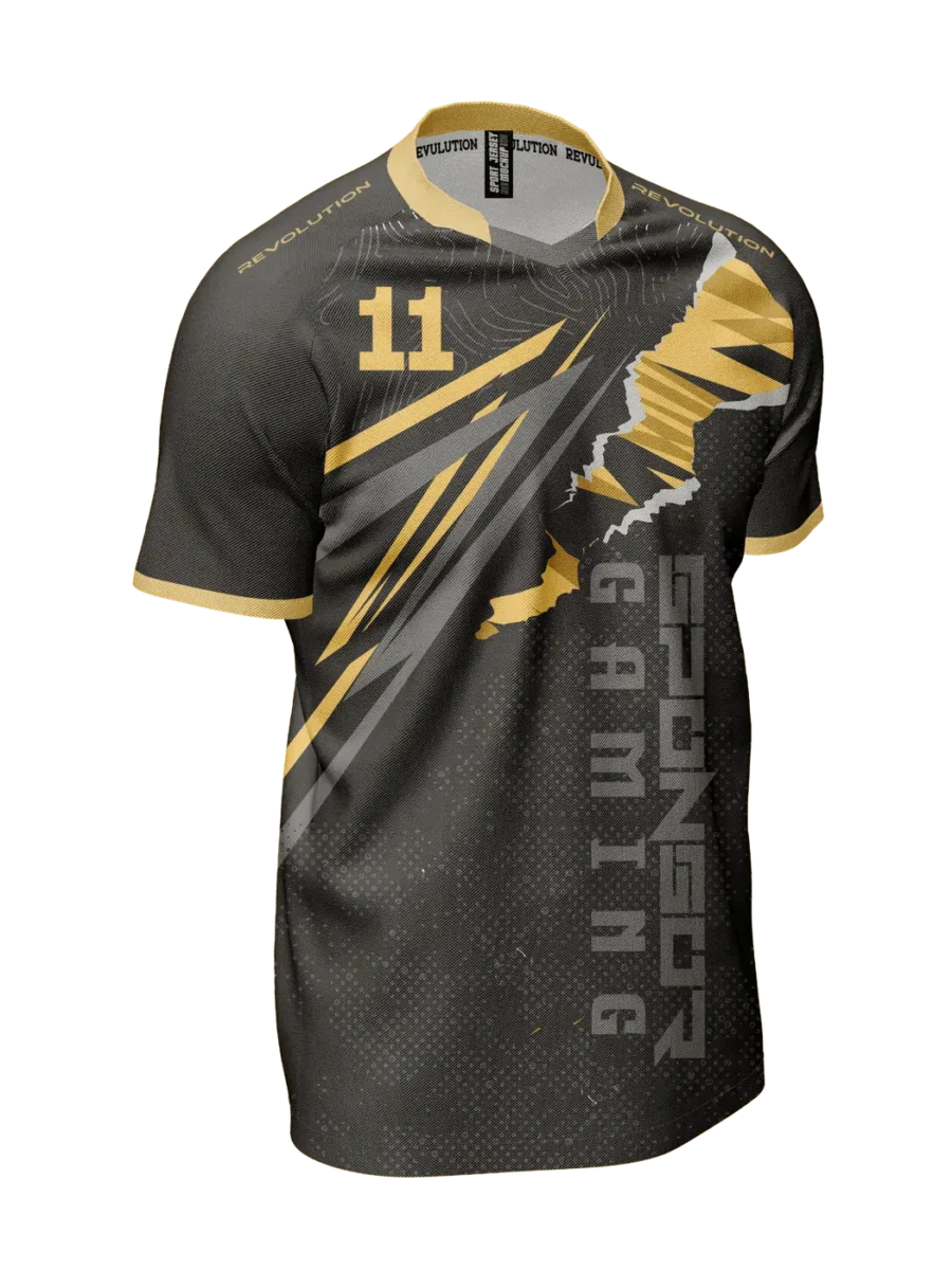 Custom Sports Jersey — Charcoal & Black