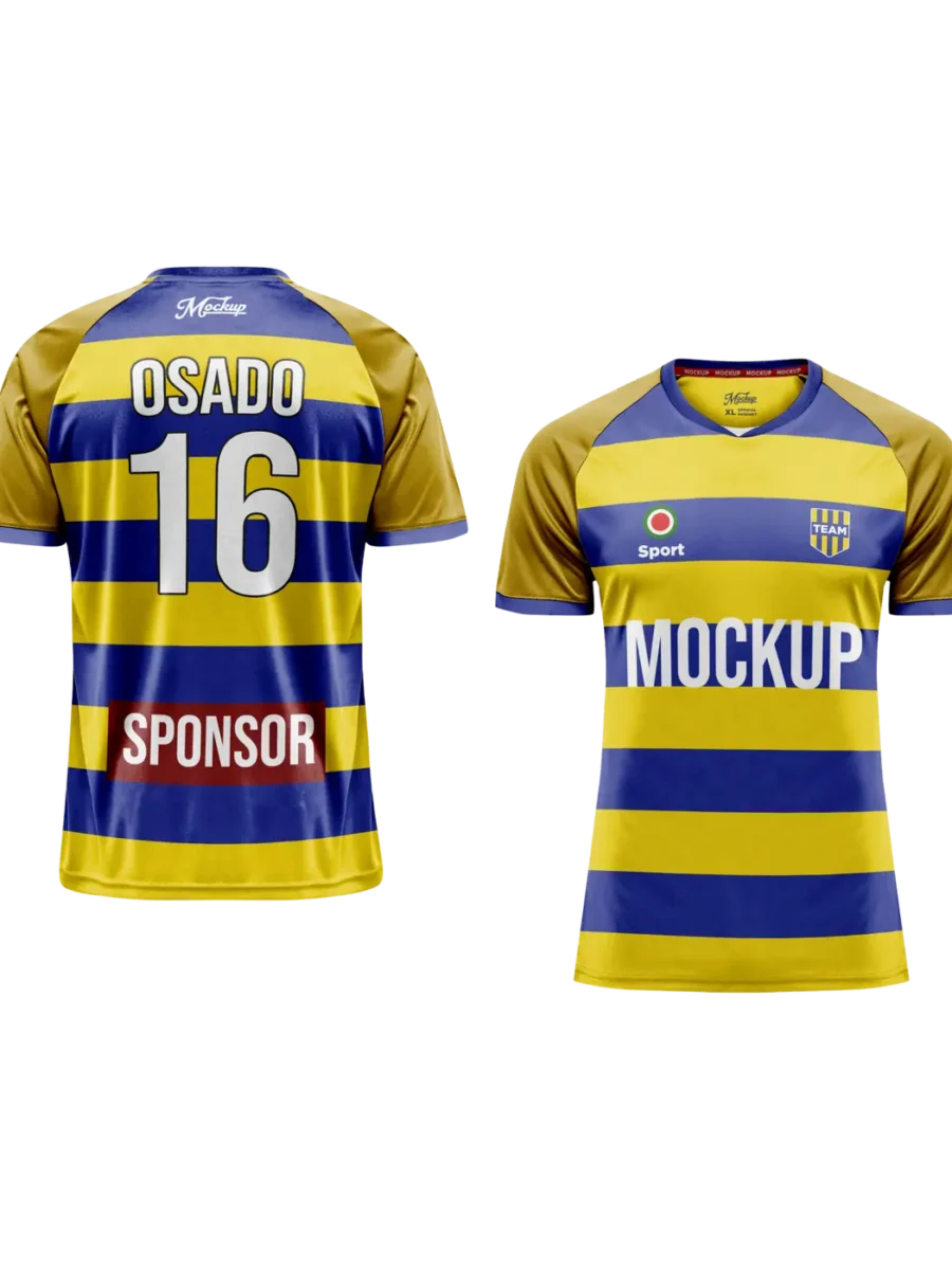 TOXICOTRIBE custom Sports Jersey in Gold & Navy