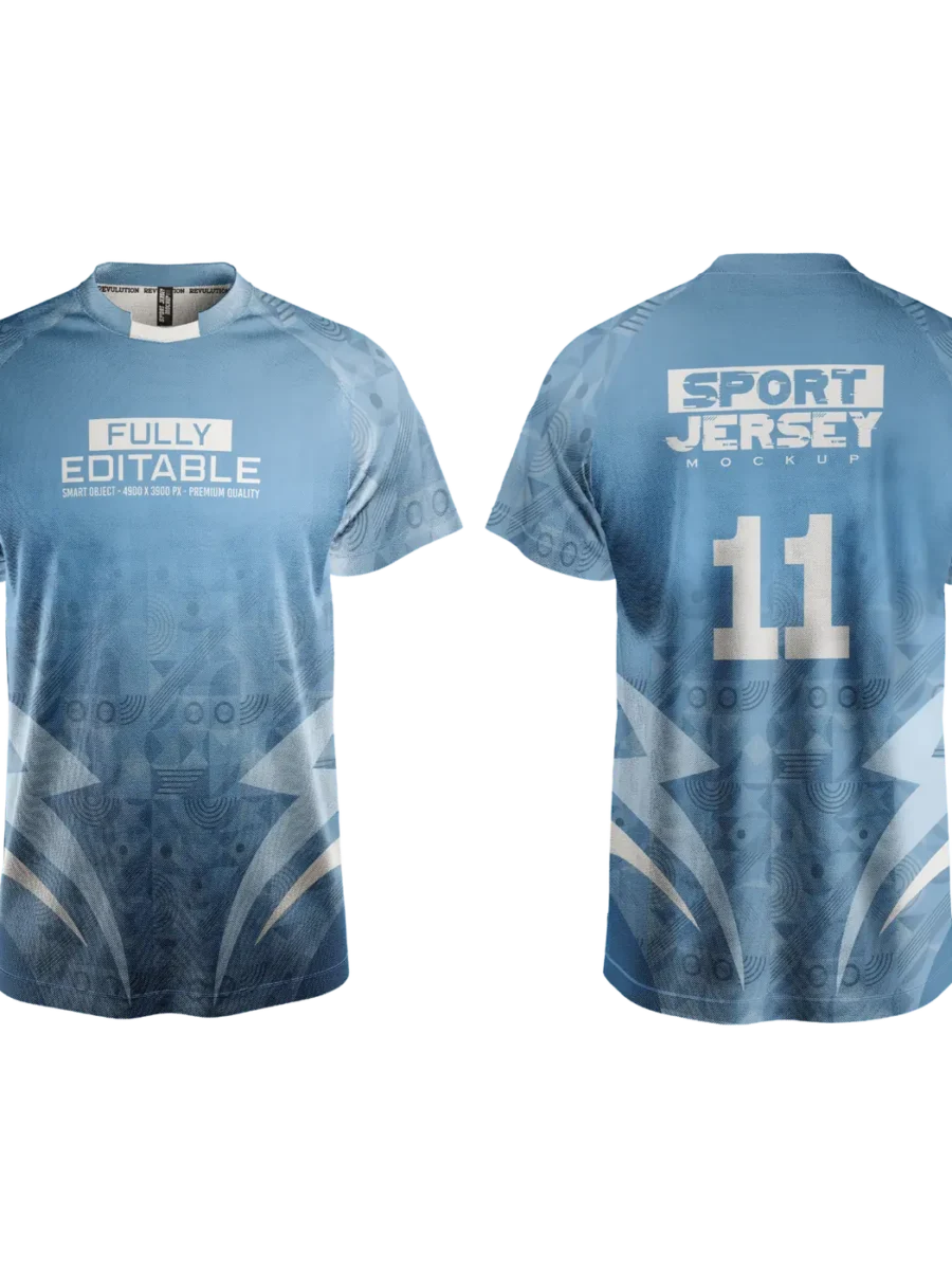 TOXICOTRIBE custom Sports Jersey in Grey & Sky Blue