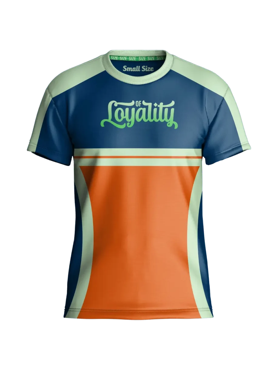 TOXICOTRIBE custom Sports Jersey in Orange & Navy