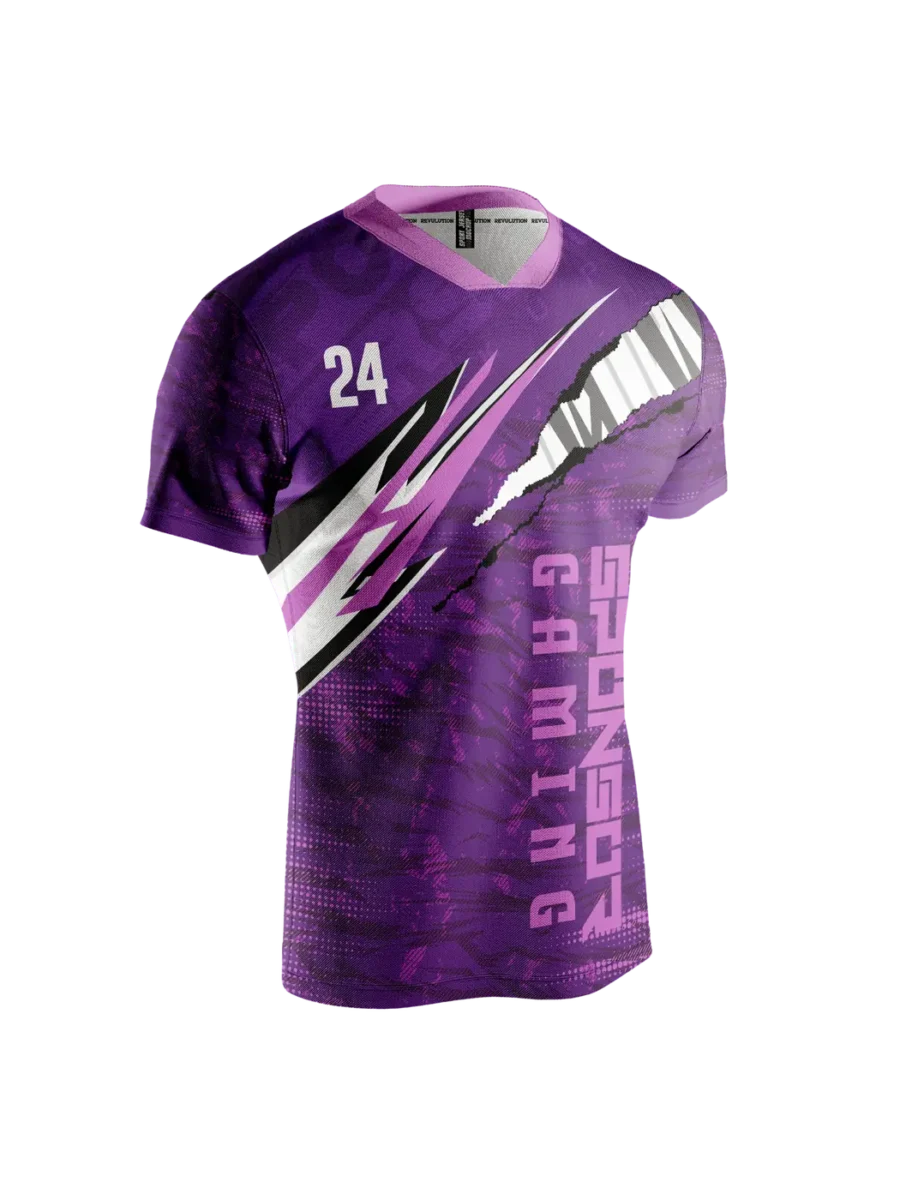 TOXICOTRIBE custom Sports Jersey in Purple & Charcoal