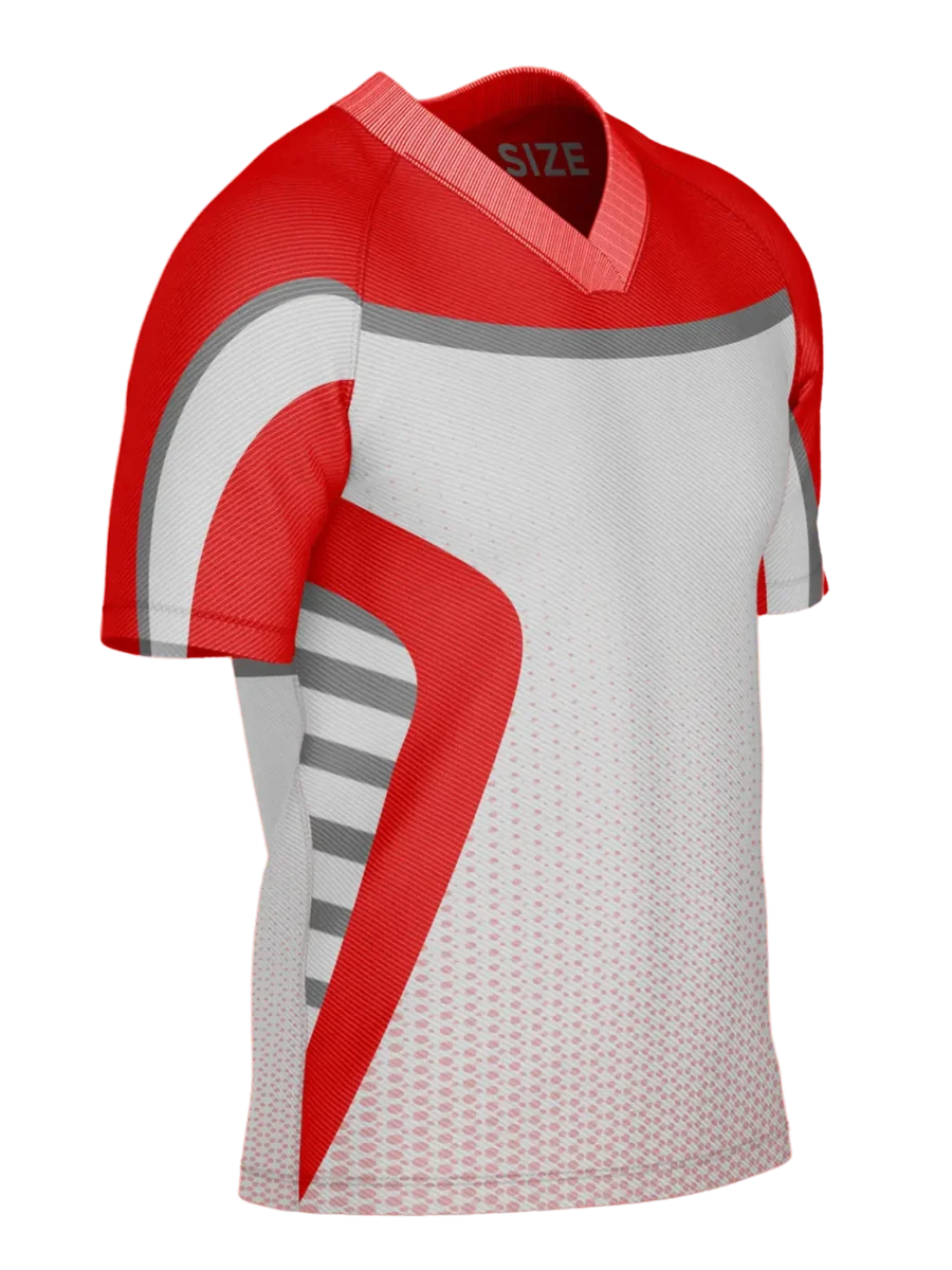 TOXICOTRIBE custom Sports Jersey in Silver & Red